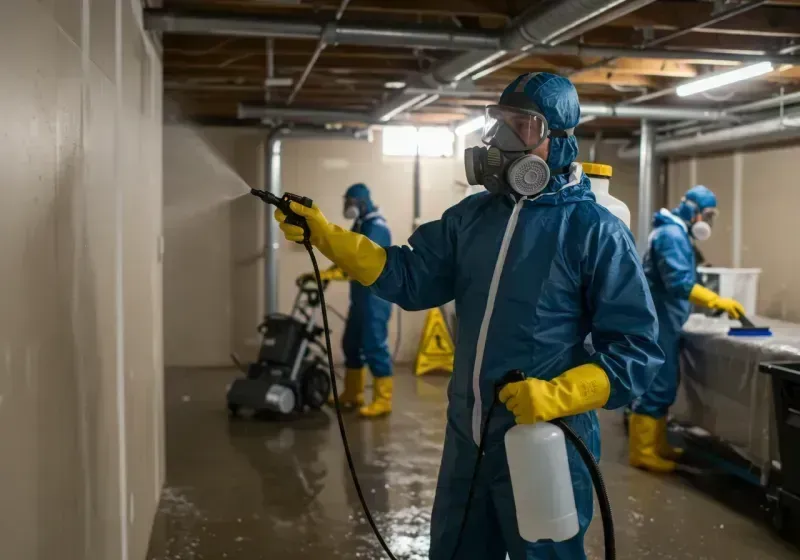 Basement Sanitization and Antimicrobial Treatment process in Bruceton, TN